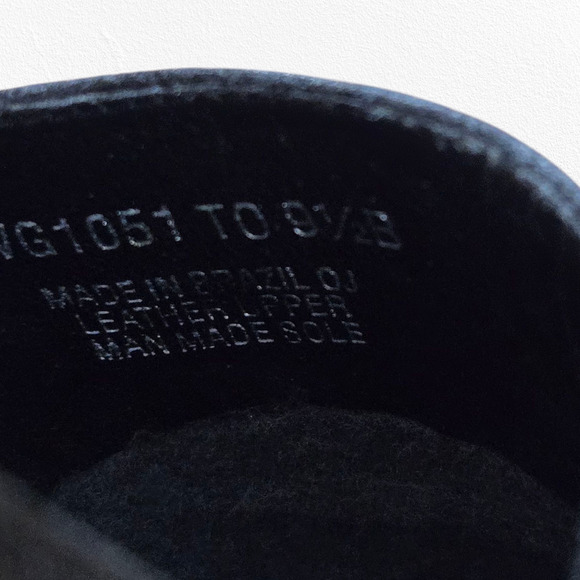 Y2K Lauren Ralph Lauren Black Square Toe Slip On Chelsey Loafers Size 9.5 - Picture 6 of 10